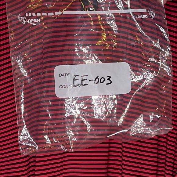 FootJoy Red-Black Striped Short Sleeve Golf Polo in Size Large - Picture 6 of 6